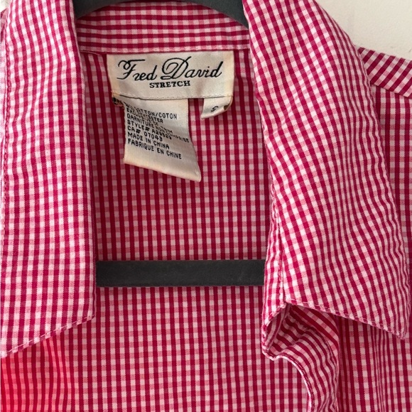 VINTAGE - Fred David Button Down in Gingham - Picture 2 of 6